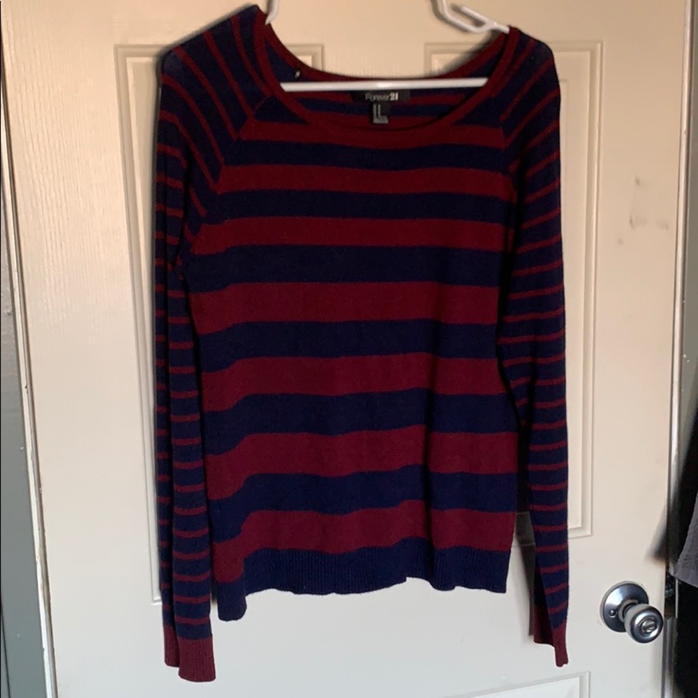 Forever 21 Striped Long Sleeve Shirt
